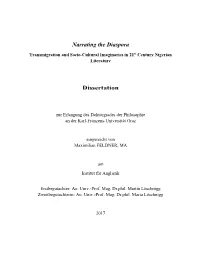 Narrating the Diaspora Dissertation