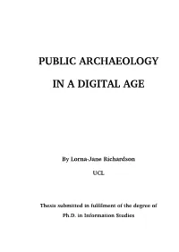 Public Archaeology in a Digital