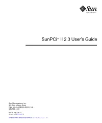 Sunpci II 2.3 User's Guide