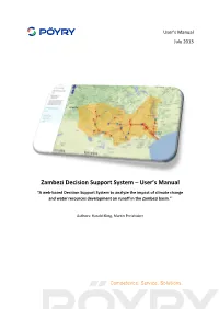 Zambezi Decision Support System – User's Manual