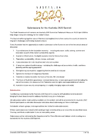 Australian 2020 Summit Submission Form