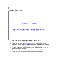 Hvac Controls Introduction