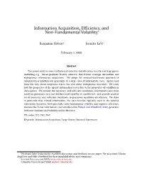 Information Acquisition, Efficiency, and Non-Fundamental Volatility∗