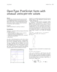 Opentype Postscript Fonts with Unusual Units-Per-Em Values