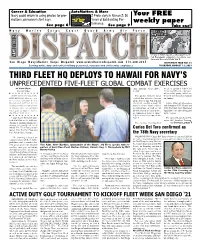 Third Fleet Hq Deploys to Hawaii for Navy's