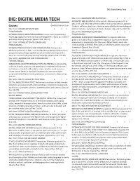 DIG: Digital Media Tech 1