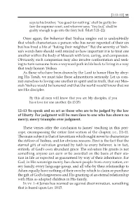 Once Again, the Behavior That Yeshua Singles out Is Undoubtedly That