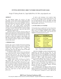 Putting Switched Fabric to Work for Software Radio
