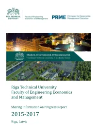 Riga Technical University Faculty of Engineering Economics and Management
