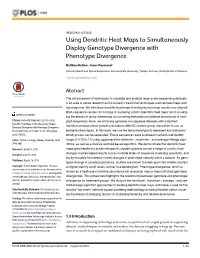 Using Dendritic Heat Maps to Simultaneously Display Genotype Divergence with Phenotype Divergence