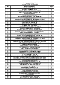 2020 Neqas-Cc List of Clinical Laboratories No