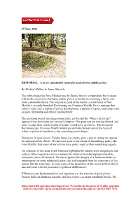 27 June 2006 EDITORIAL: a More Sustainable