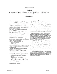 GEM359 Guardian Enclosure Management Controller
