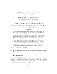 Inequality of Opportunity: a Parametric Approach