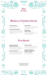 Menú De Cena