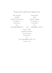 Nonparametric Regression for Spherical Data