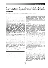A New Proposal for a Clinical-Oriented Subclassifi- Cation of Baboon Syndrome and a Review of Baboon Syndrome