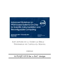 A Pyqt GUI for a Soc Design a Pyqt GUI for a Soc Design SMR3249