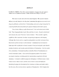 ABSTRACT FAVREAU, JORIE M. the Effects Of