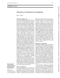 Disorders of Cholesterol Biosynthesis
