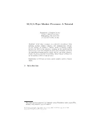 M/G/1-Type Markov Processes: a Tutorial∗