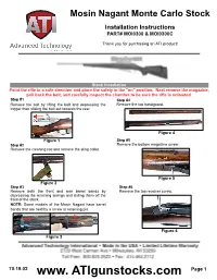 Mosin Nagant Monte Carlo Stock Installation Instructions PART# MOI0300 & MOI0300C