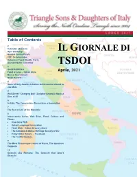 April 2021 TSDOI Newsletter