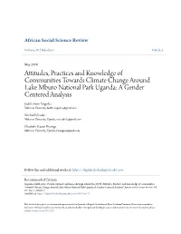 Attitudes, Practices and Knowledge of Communities Towards Climate