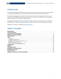 Editorial Style Guide Was Created to Ensure Consistency and Accuracy Across the College’S Print and Digital Communications