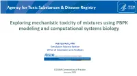Exploring Mechanistic Toxicity of Mixtures Using PBPK Modeling and Computational Systems Biology