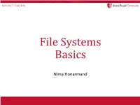 File Systems Basics