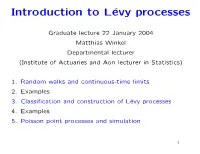 Introduction to Lévy Processes