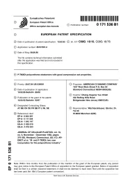 P-TMXDI Polyurethane Elastomers with Good Compression Set Properties