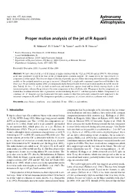 Proper Motion Analysis of the Jet of R Aquarii