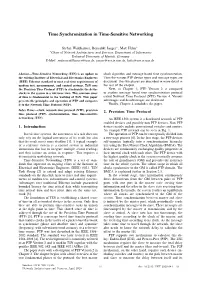 Time Synchronization in Time-Sensitive Networking