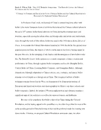 1 "Chinese in Content and Socialist in Form: Chinese Ballet and The