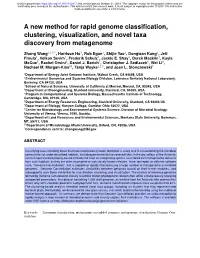 A New Method for Rapid Genome Classification, Clustering