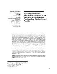 Breaking Non-Native Hydrophobic Clusters Is the Rate-Limiting Step In