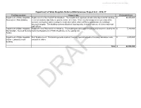 Department of State Hospitals Deferred Maintenenace Project List