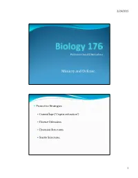 Mimicry and Defense
