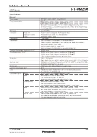 PT-VMZ50 Spec File (English) (PDF)
