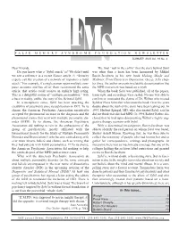 Sybil Attack” Is? We Didn’T Until Was Other Than a Hoax Has Been Hammered by Mikkel We Saw a Reference in a Recent Nature Article