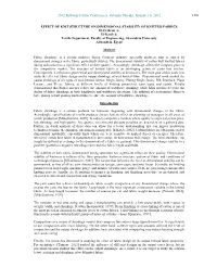 2012: Effect of Knit Structure on Dimensional