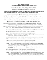 2014 TSHB Recording & Audition Procedures[2]