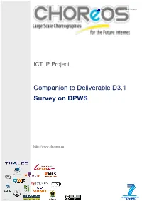 Companion to Deliverable D3.1 Survey on DPWS