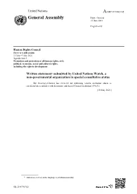General Assembly Distr.: General 15 June 2021