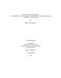 In Sight but out of Mind: the Construction of Memory at Three Once Stigmatized Sites in Berlin and Poznań