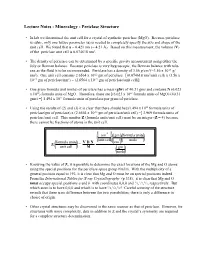 Lecture Notes - Mineralogy - Periclase Structure