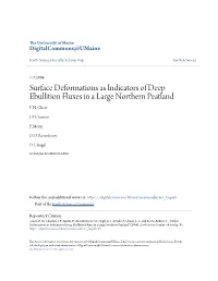 Surface Deformations As Indicators of Deep Ebullition Fluxes in a Large Northern Peatland P