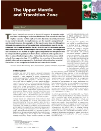 The Upper Mantle and Transition Zone